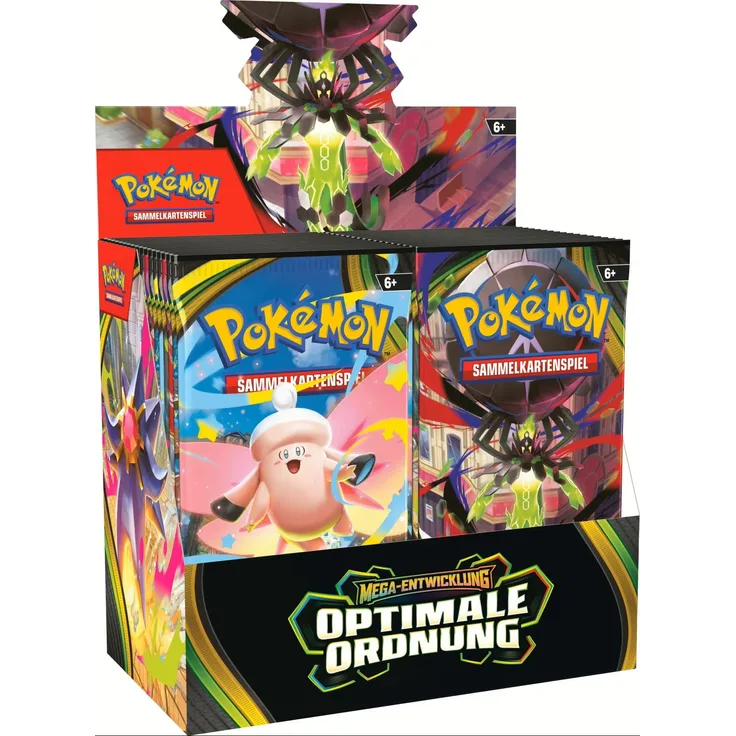 AMIGO PKM ME03 Optimale Ordnung Booster, Pokémon XY Mega-Entwicklung, 10 Karten (inkl. 3 Holokarten), deutsch