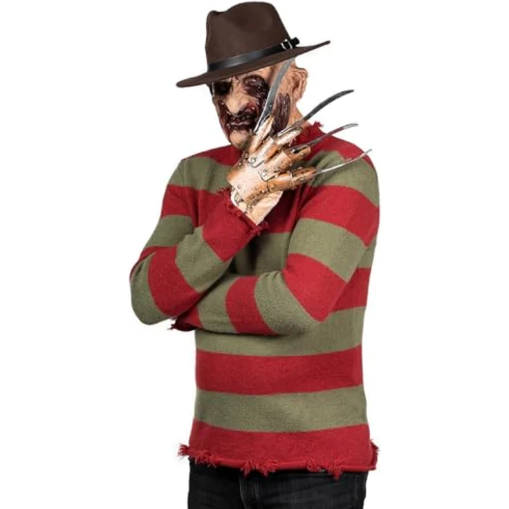 Maskworld Freddy - Nightmare Pullover Signature Edition, XXL aus hochwertigem Mischgewebe mit flauschigem Material und eingeschnittenen Bündchen für authentischen Horror-Look – Bild 2