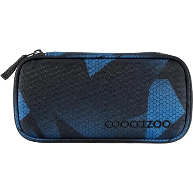 Coocazoo Mäppchen „Electric Ice”, schwarz-blau, großes Hauptfach, Schlaufen für Zirkel, Geodreieck und Lineal, Stundenplanfach, Stiftehalter, Reißverschlussfach, ab der 3. Klasse – Bild 1