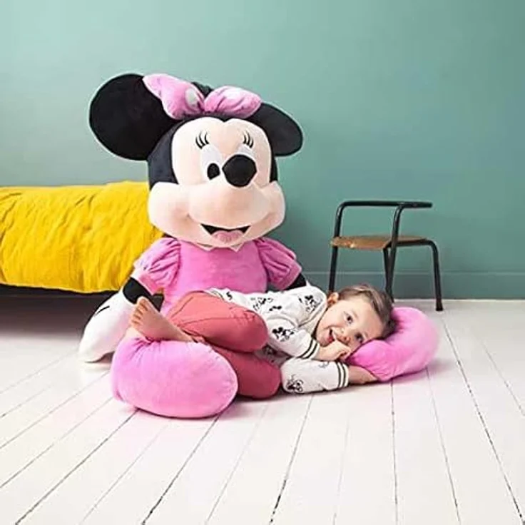 Simba Toys Disney Minnie Mouse, weiches Plüschtier in Rosa, 120 cm, geeignet ab 0 Monaten – Bild 5