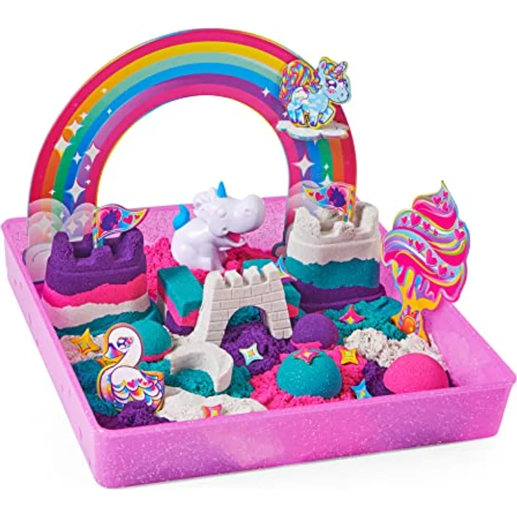 Spin Master Kinetic Sand – Einhorn Spielset, kreatives Bastelset mit vielfältigen Gestaltungsmöglichkeiten, für Kinder ab 3 Jahren – Bild 2
