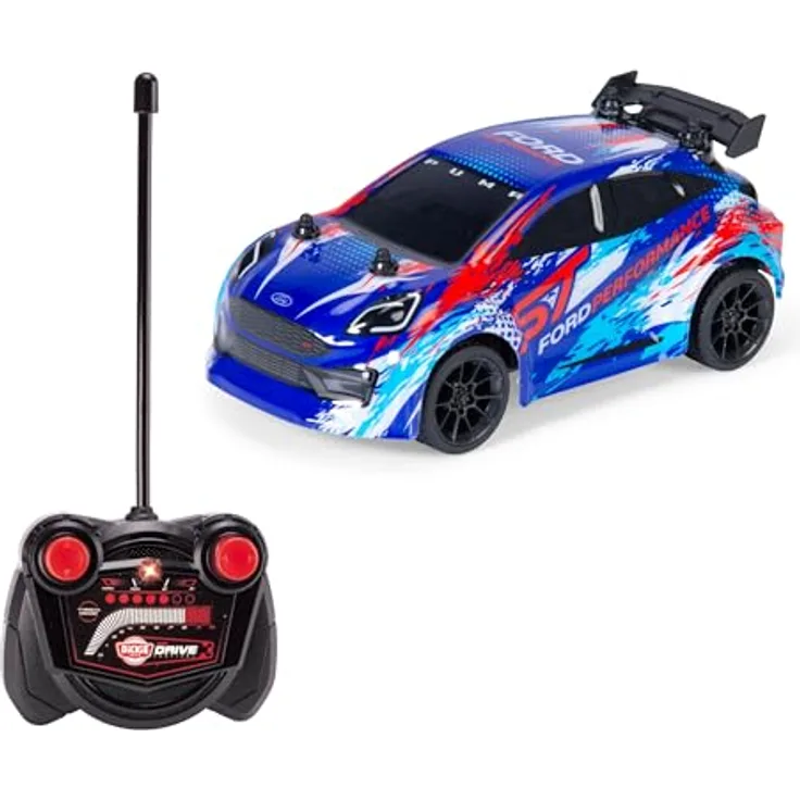 Dickie Toys Ford Puma ST, ferngesteuertes Spielzeugauto 15 cm, für Kinder ab 3 Jahren, 6 km/h, inkl. 27 MHz Fernbedienung, Gummireifen für drinnen & draußen