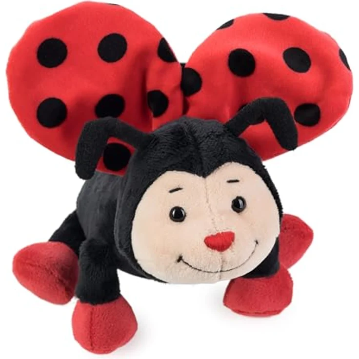 Schaffer Plüsch Marienkäfer „Bolle“, Kuscheltier Glückskäfer, weich & flauschig, waschbar, Größe M, 19 cm, schwarz-rot – Bild 5
