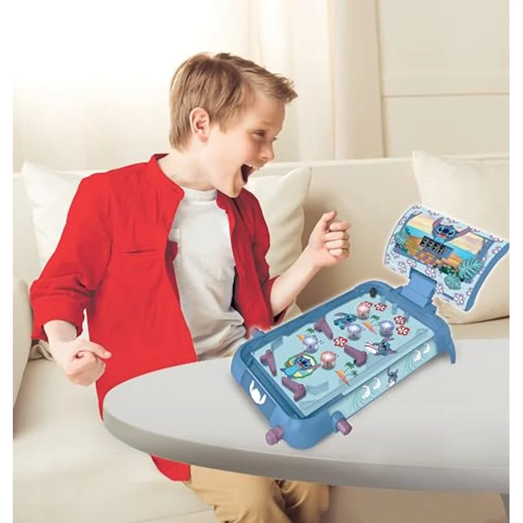 Lexibook JG610D Stich Elektronischer Tischflipper mit Lichtern & Sounds, Multilingual, für Kinder ab 5 Jahren – Bild 6