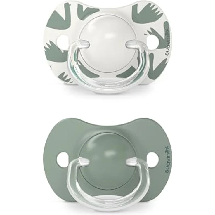 Suavinex Walk 6-18 m Schnuller Green 2 St. - fördert gesunde Zahn- und Gaumenentwicklung, symmetrische Form für freies Atmen – Bild 2