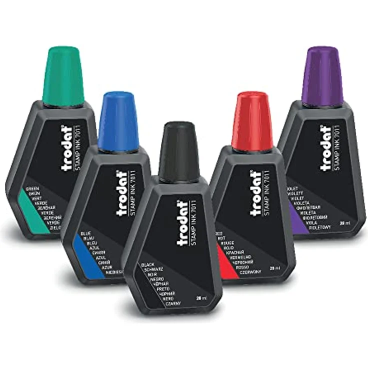 TRODAT Stempel Stempelfarbe 517011021 28ml rot Handstempelkissen rot 28ml, Konturenschärfe und Dokumentenechtheit – Bild 7