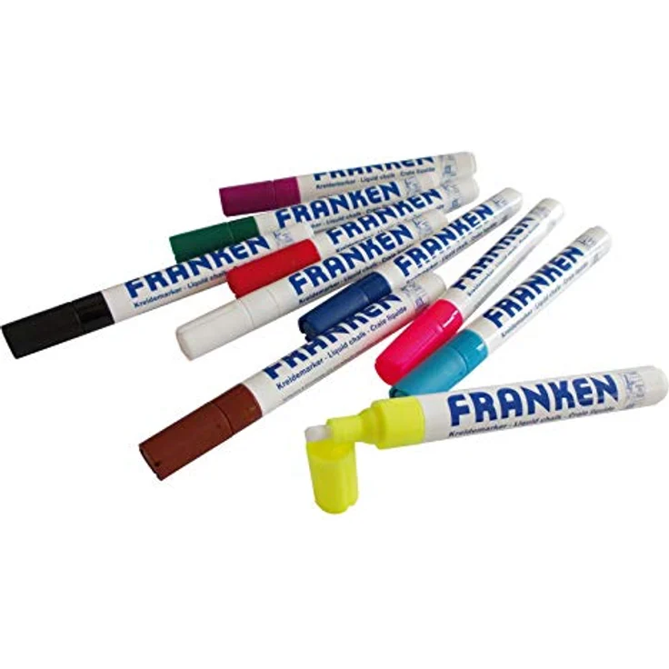 FRANKEN Whiteboard Marker Kreidemarker, 2-5mm Strichstärke, farbig sortiert, VE=10 Stück – Bild 2