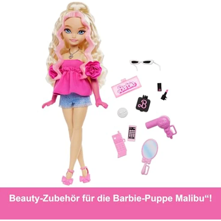 Barbie Anziehpuppe Barbie Dream Besties, Malibu - Modepuppe mit 11 verschiedenen Beauty-Accessoires, blonde gewellte Haare - Preisvergleich – Bild 3