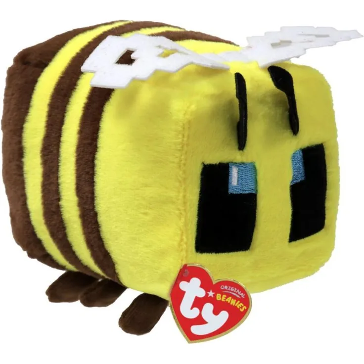 TY Plüsch Beanie MINECRAFT Bee, gelbe Biene 15cm, ab 3 Jahren geeignet