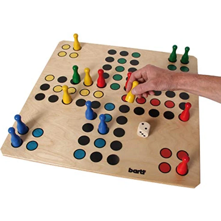 Bartl 106616 Brettspiel Ludo groß aus Holz XXL Format 50cm x 50cm – Bild 3