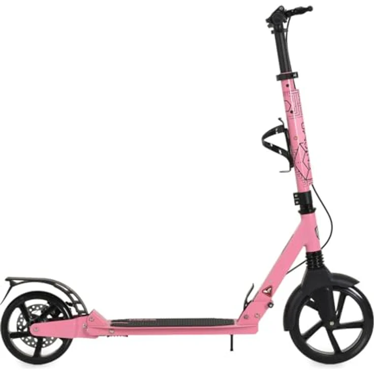 Byox Kinderroller Enigma, klappbar mit PU-Rädern, Handbremse und Getränkehalter, rosa – Bild 4