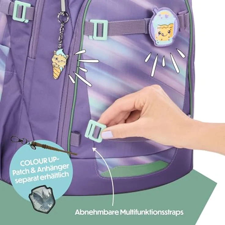 coocazoo Schulrucksack Mate, 44 cm, 30 Liter, ergonomisches Easy Grow System, Arctic Lights – Bild 7