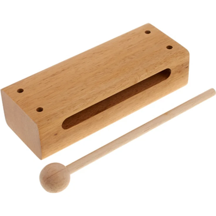Nino Nino 21 Woodblock, Rhythmusinstrument aus Holz mit Beater, Maße: 16,1 cm x 6,3 cm x 4,3 cm – Bild 1