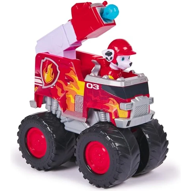 Paw Patrol Marshall Monstertruck, Feuerwehrwagen mit Geschoss-Abwurf und abnehmbarer Figur – Bild 5