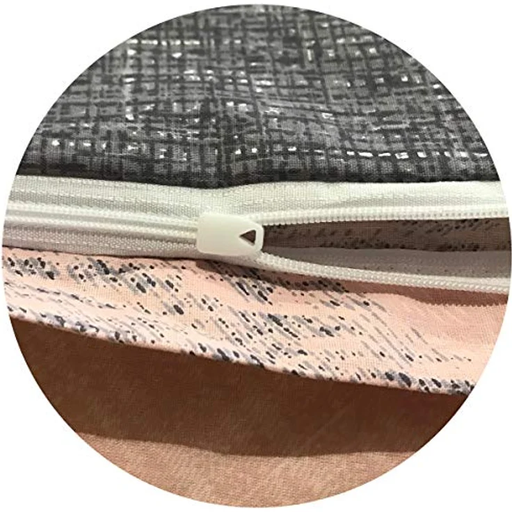 Buymax® Bettwäsche 155x220 cm, 2-teiliges Set aus 100% Baumwolle mit Kissenbezug 80x80 cm, ÖKO-TEX zertifiziert, mit Reißverschluss, Pflegeleicht, Gemusterte Designs – Bild 3