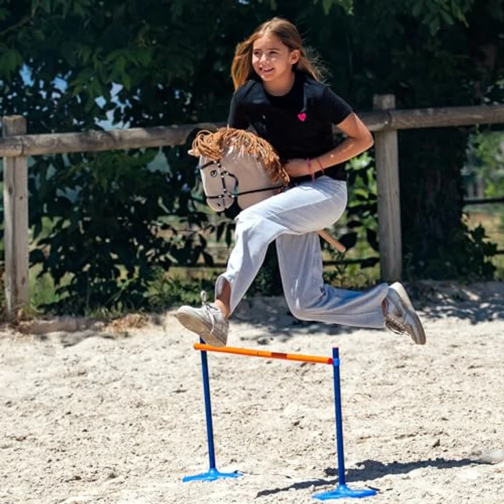 Hobby Horse Land Perlino A3 – Steckenpferd mit Trense und Set Blau, robust und detailverliebt, für Kinder ab 5 Jahren – Bild 5