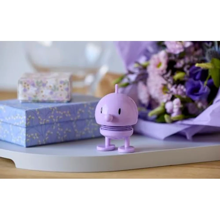 Hoptimist Bumble Wackelfigur & Glücksbringer, Skandinavische Deko Figuren für Wohnzimmer, Schreibtisch, Büro, Bürodeko & Lustige Kleine Geschenke, 4,5 x 5,8 x 7,6 cm, Small, Lavendel – Bild 4