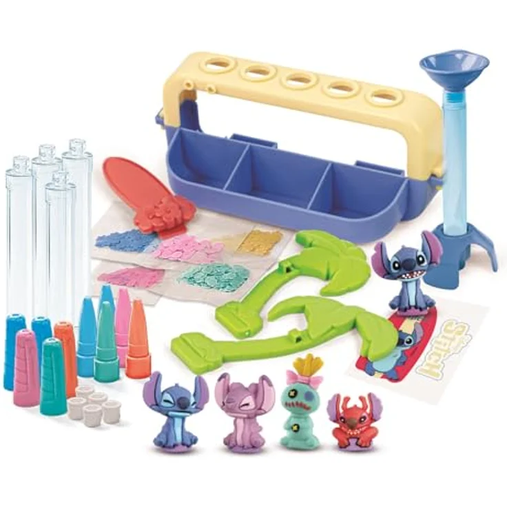 Clementoni Stift Atelier Stitch, Kreatives Set zur Stifte-Herstellung mit 5 Stitch-Figuren, farbiger Tinte und Verzierungen – Bild 4