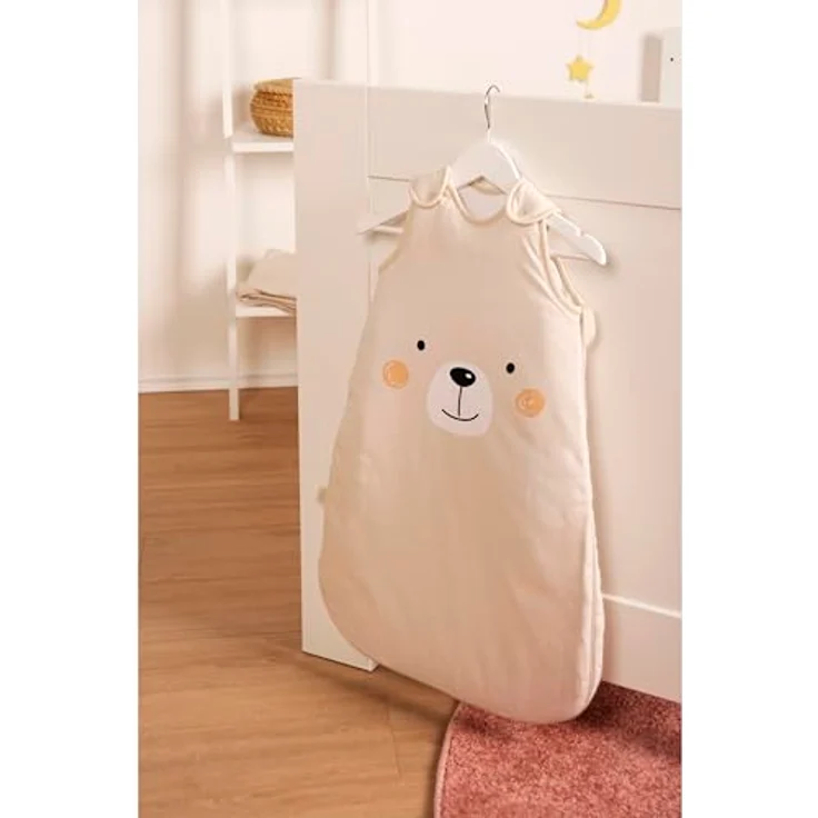 Herding babybest Schlafsack, Little Bear Motiv, 90 cm, Seitlich umlaufender Reißverschluss und Druckknöpfe – Bild 3