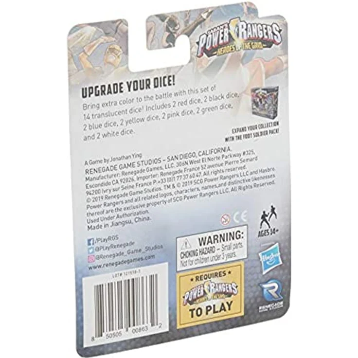 Renegade Game Studios Power Rangers: Heroes of the Grid Ranger Dice Set, Tischspiel für 2 bis 6 Spieler, bunte Würfel – Bild 4
