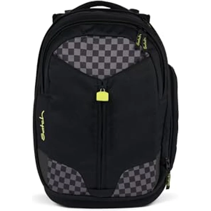 Satch Schulrucksack satch match, erweiterbarer Rucksack aus recyceltem Polyester, schwarz – Bild 7