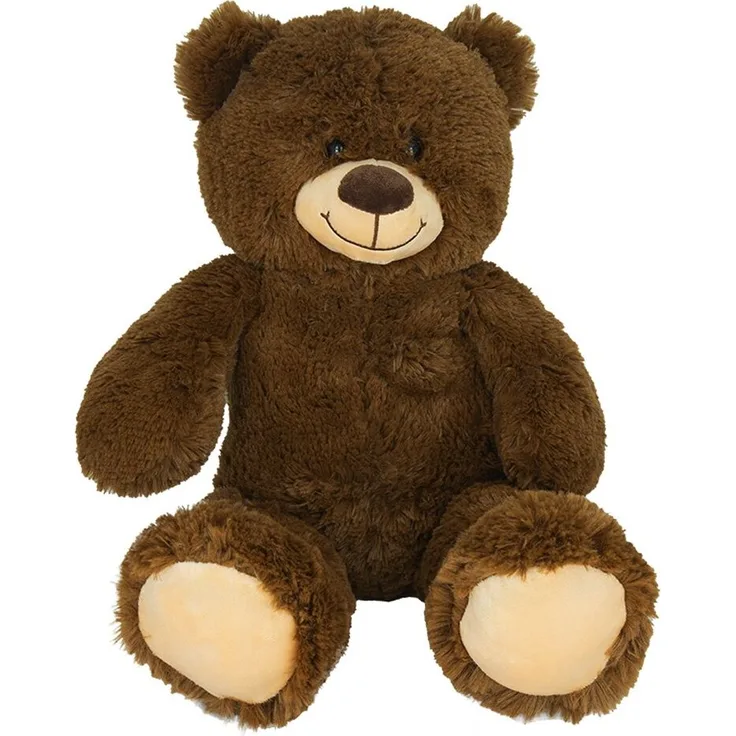 JollyPlush Kuscheltier Teddybär, ca. 50 cm, weicher plüschiger Begleiter in dunkelbraun für Kinder