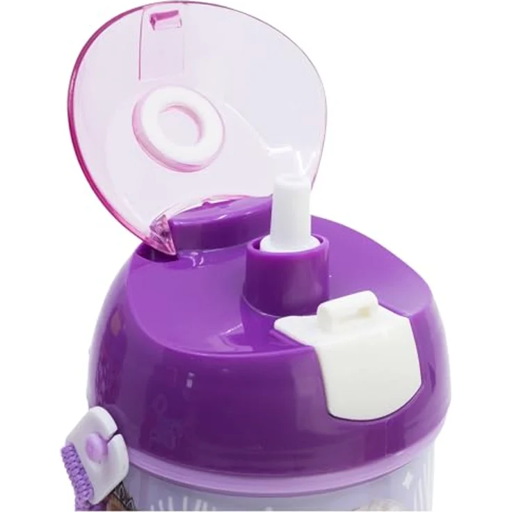 Stor Wiederverwendbare Flasche Robot Pop Up mit Strohhalm, 450 ml, Frozen Autum Leaves, BPA-frei, offizielles Lizenzprodukt – Bild 4