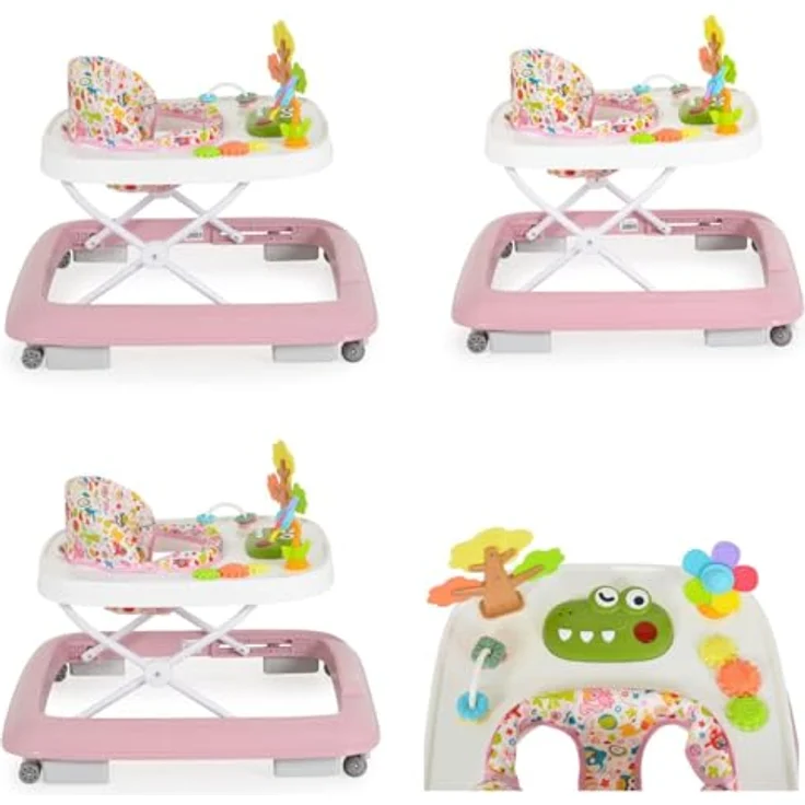 Moni Lauflernhilfe Forest, faltbar mit Spielcenter, 6 Lieder, 3-fach verstellbar, rosa – Bild 5