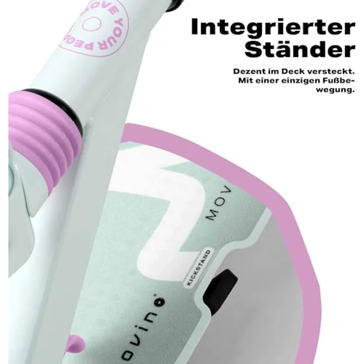 Movino Cityroller MOVINO CITY LIGHT, Scooter mit Stoßdämpfer, Batteriefreien LED-Rollen, max. 100 kg Traglast, höhenverstellbar für Körpergrößen von 135-170 cm – Bild 10