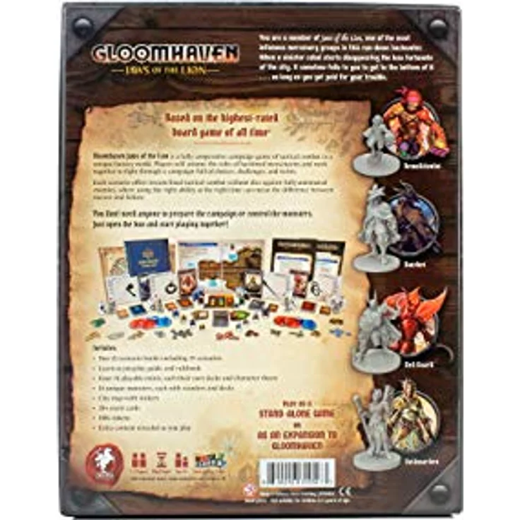 Enigma Gloomhaven: Jaws of the Lion, eigenständiges Brettspiel mit 4 Charakteren, 16 Monsterarten und vereinfachtem Regelwerk – Bild 3