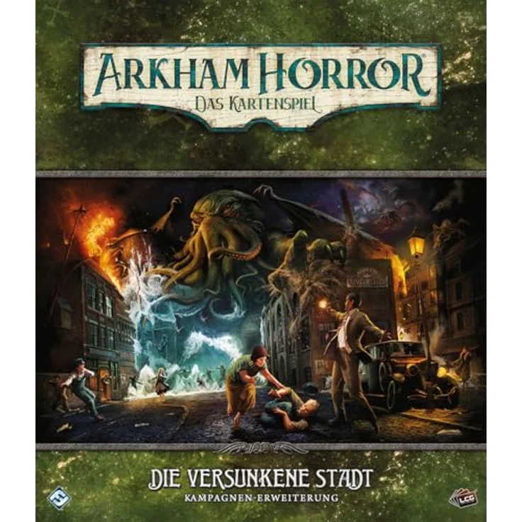 Fantasy Flight Games Arkham Horror: Die versunkene Stadt, Kampagnen-Erweiterung für 1-4 Spieler, Expertenspiel, Kartenspiel, Deutsch, 45-180 Minuten Spielzeit – Bild 2