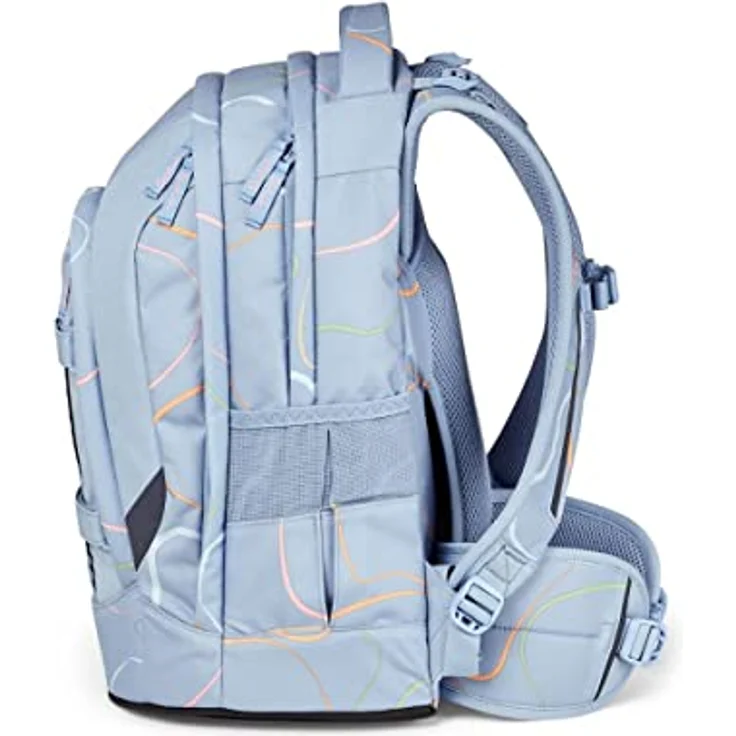 Satch Pack Schulrucksack Set 3tlg. mit Schlamperbox und Sportbeutel, 30 Liter Volumen, reflektierende Elemente, Vivid Blue – Bild 5