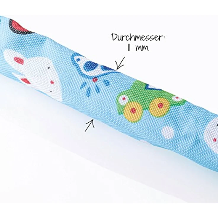 FISCHER 85895 Kinder Kettenschloss Zahlen Boys, Länge: 65 cm, Blau - Autos – Bild 4