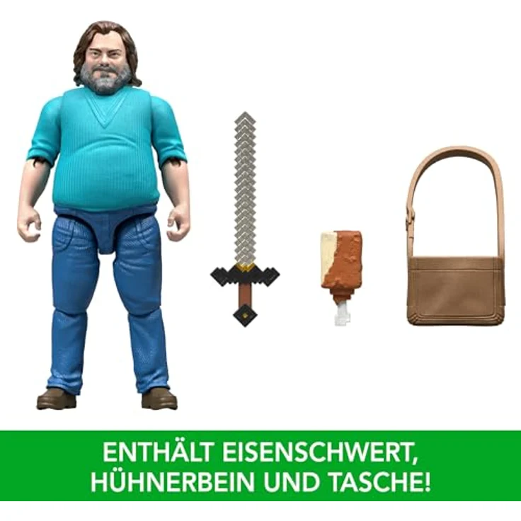 Mattel® Actionfigur Minecraft Steve, beweglich mit charakteristischem Zubehör, Set für Fans ab 6 Jahren – Bild 4
