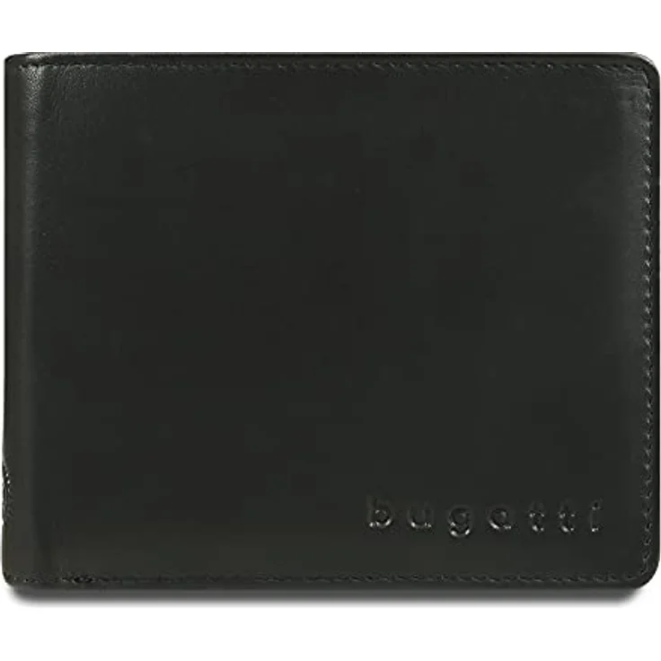 bugatti Primo Geldbeutel Männer RFID Leder - Geldbörse Herren Schwarz - Portmonaise Portemonnaie Portmonee Brieftasche Wallet Ledergeldbeutel – Bild 1