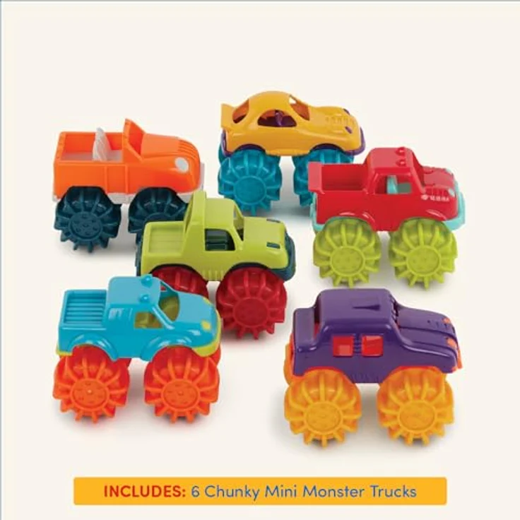 Battat Mini Monster Trucks – Set mit 6 Mini Trucks mit Aufbewahrungstasche für Kinder ab 2 Jahren – Bild 8