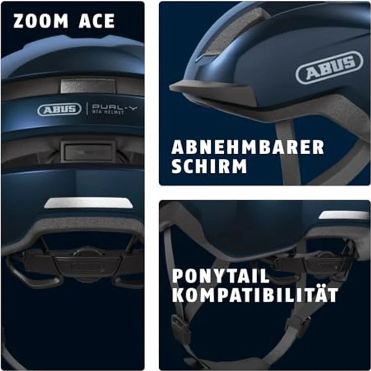 ABUS Fahrradhelm PURL-Y, NTA-Schutzhelm für E-Bike und S-Pedelec, blau, Größe S – Bild 3
