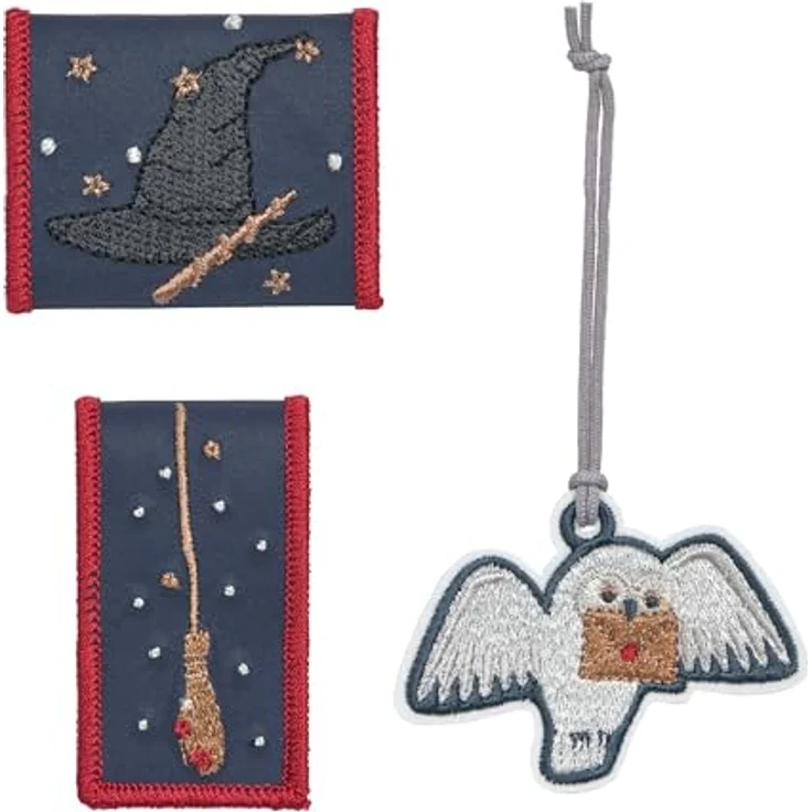 LÄSSIG Gepäckanhänger Patches Set, Mehrfarbig, Unisex für individuelle Rucksackgestaltung mit Neon- und Glitter-Designs – Bild 2