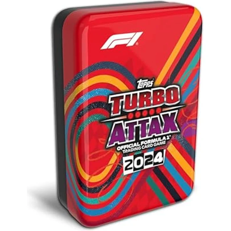 Topps Turbo Attax Formel 1 2024, Mega Tin Revved Up mit 66 Karten, einschließlich 6 LE's und 4 exklusiven Revved Up-Karten – Bild 2