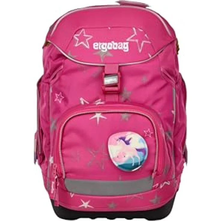 ergobag pack Set, ergonomischer Schulrucksack flexibel, 6-teiliges Set für 1. Klasse, Größe 28 x 40 x 25 cm, inkl. Sportrucksack, Heftebox und gefülltem Federmäppchen – Bild 2