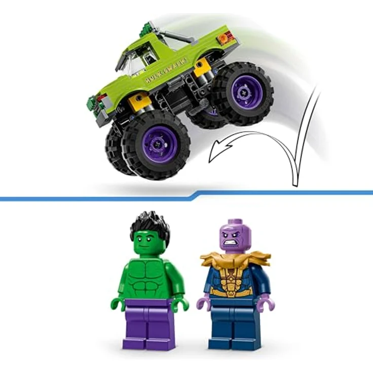 LEGO Marvel 76312 Hulk-Truck vs. Thanos, Bausatz mit 2 Minifiguren, grün, 231 Teile – Bild 5