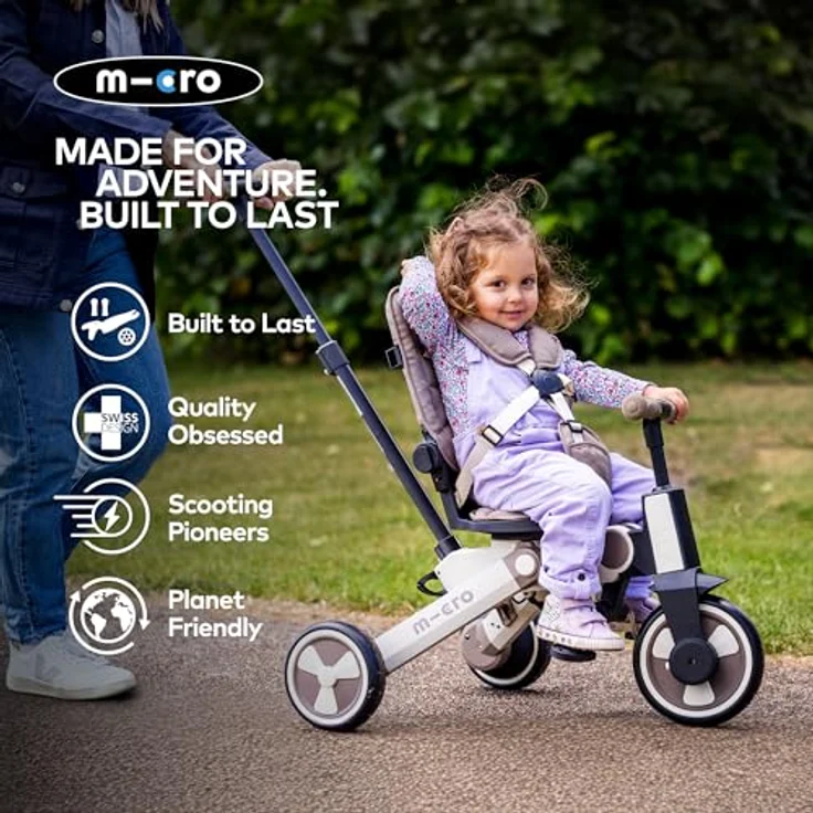 Micro Kinder-Buggy Micro Tricycle, vielseitiges Dreirad mit ergonomischem Sitz, Sicherheitsgurt und Faltmechanismus – Bild 5