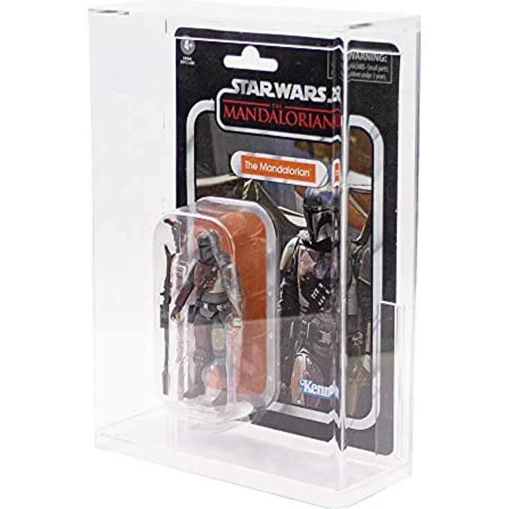 Morax Acryl Case 230x152x70mm für TWC Star Wars Mandolorian Figuren - Sicherer Halt ohne Schrauben, leichtes Einsetzen – Bild 2