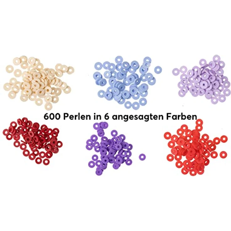 Katsuki Schmuckset mit Buchstabenperlen - LOVE: Anleitung und Material für fünf Armbänder in zarten Farben mit Botschaften (LOVE, DREAM, LIVE, FOREVER, LAUGH) – Bild 3