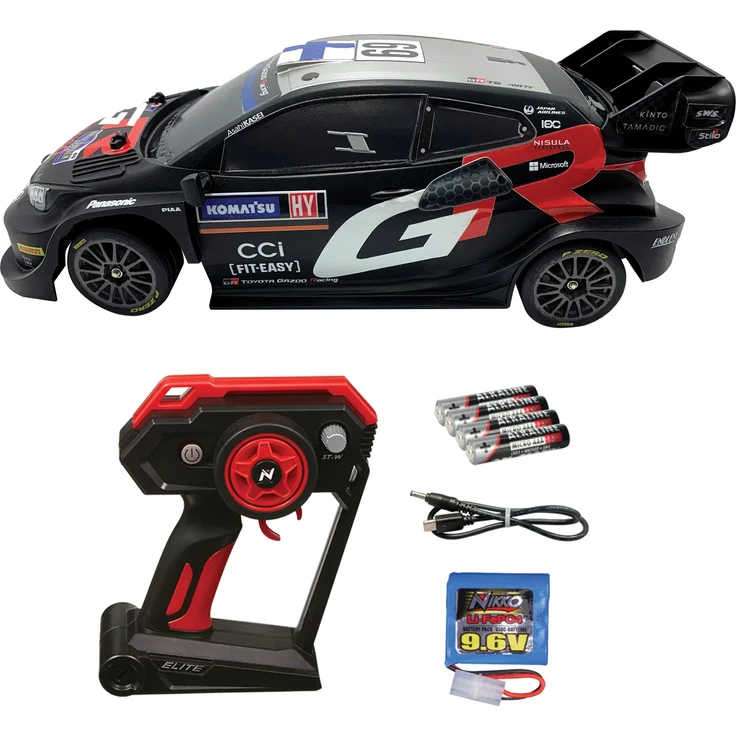 Nikko Toyota GR Rally #69 Kalle Rovanperä, ferngesteuertes Auto im Maßstab 1:14 mit präziser Steuerung und 360-Drive-Motor