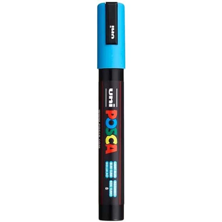 uni-ball 182553 - Marker POSCA mit mittelfeiner Rundspitze hellblau, 1 Stück