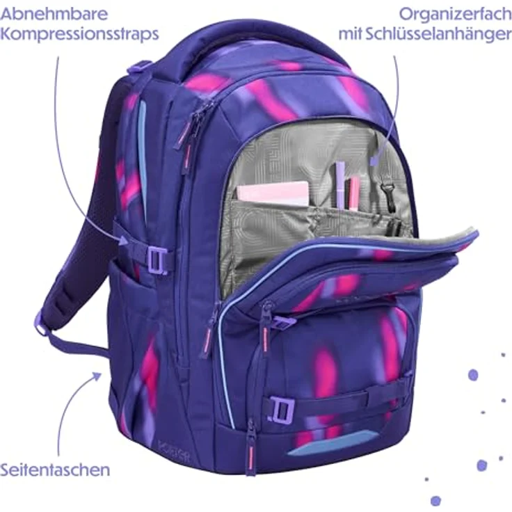 coocazoo Schulranzen PORTER, ergonomisch, größenverstellbar, 35 Liter Stauraum, mit EASY GROW SYSTEM – Bild 8