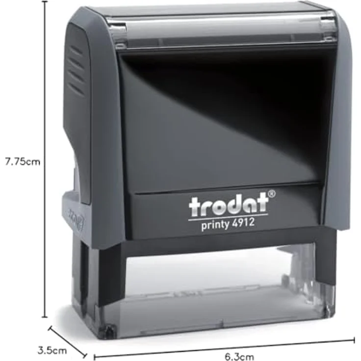 TRODAT Stempel Textstempel "Geprüft" printy 4912 office selbstfärbend blau, rot - Trodat Office Printy 4.0 mit 2-Farben-Aufdruck und modernem Design – Bild 10