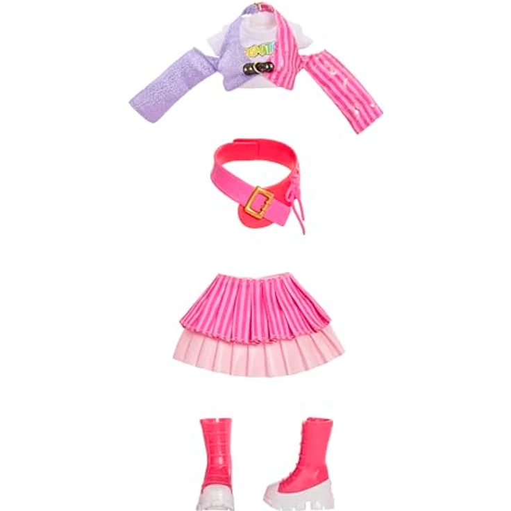Rainbow High Anziehpuppe Jr High Rockband Fashion Dolls - Bella, Rockstar-Look mit E-Gitarre und Zubehör – Bild 8