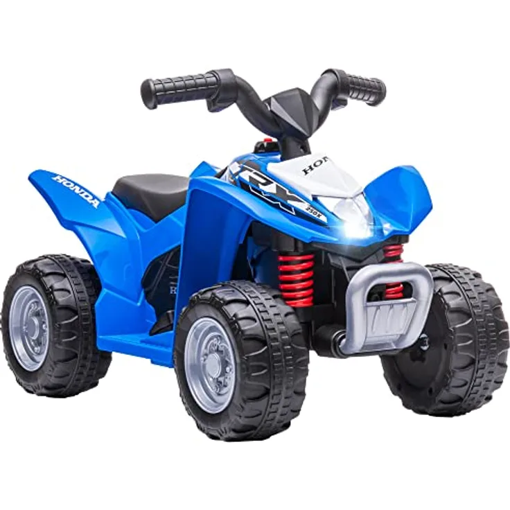 AIYAPLAY Elektro-Quad Miniquad Kinder Elektro ATV Kinderquad mit LED und Hupe Kindermotorrad Kinderfahrzeug Elektroauto für Kinder ab 18 Monaten Metall Blau 65,5 x 38,5 x 43,5 cm